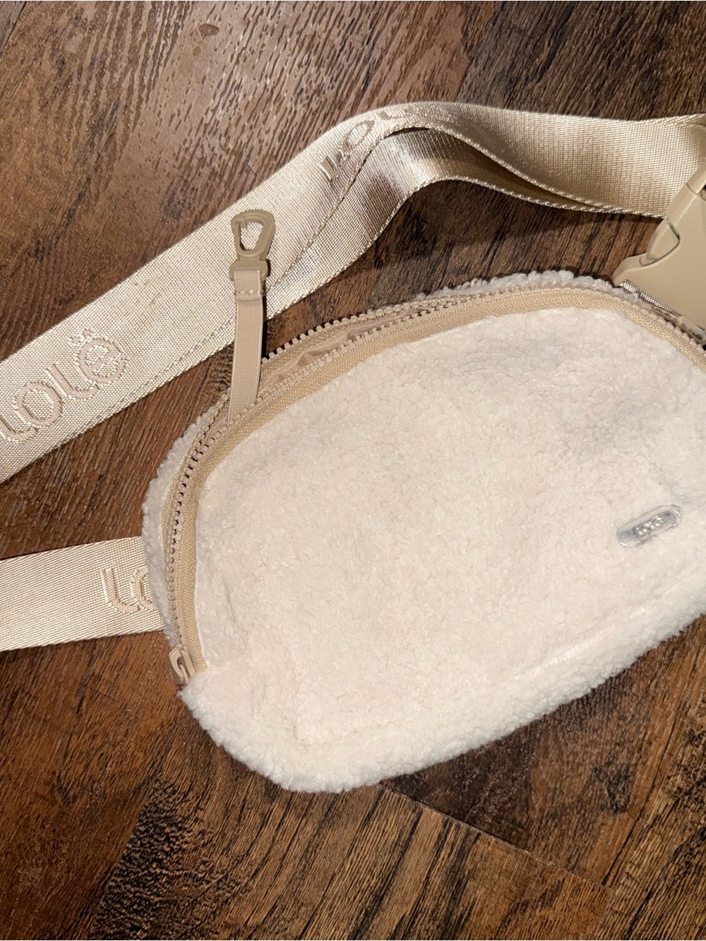 Lole Cream Sherpa Mini Crossbody Bag